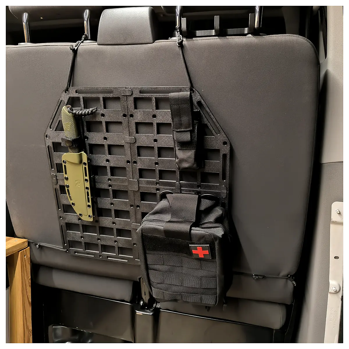 Tactical MOLLE Car Seat Organizer Plate Vehicle Storage Modular Accessories Car Parts Universal Fit