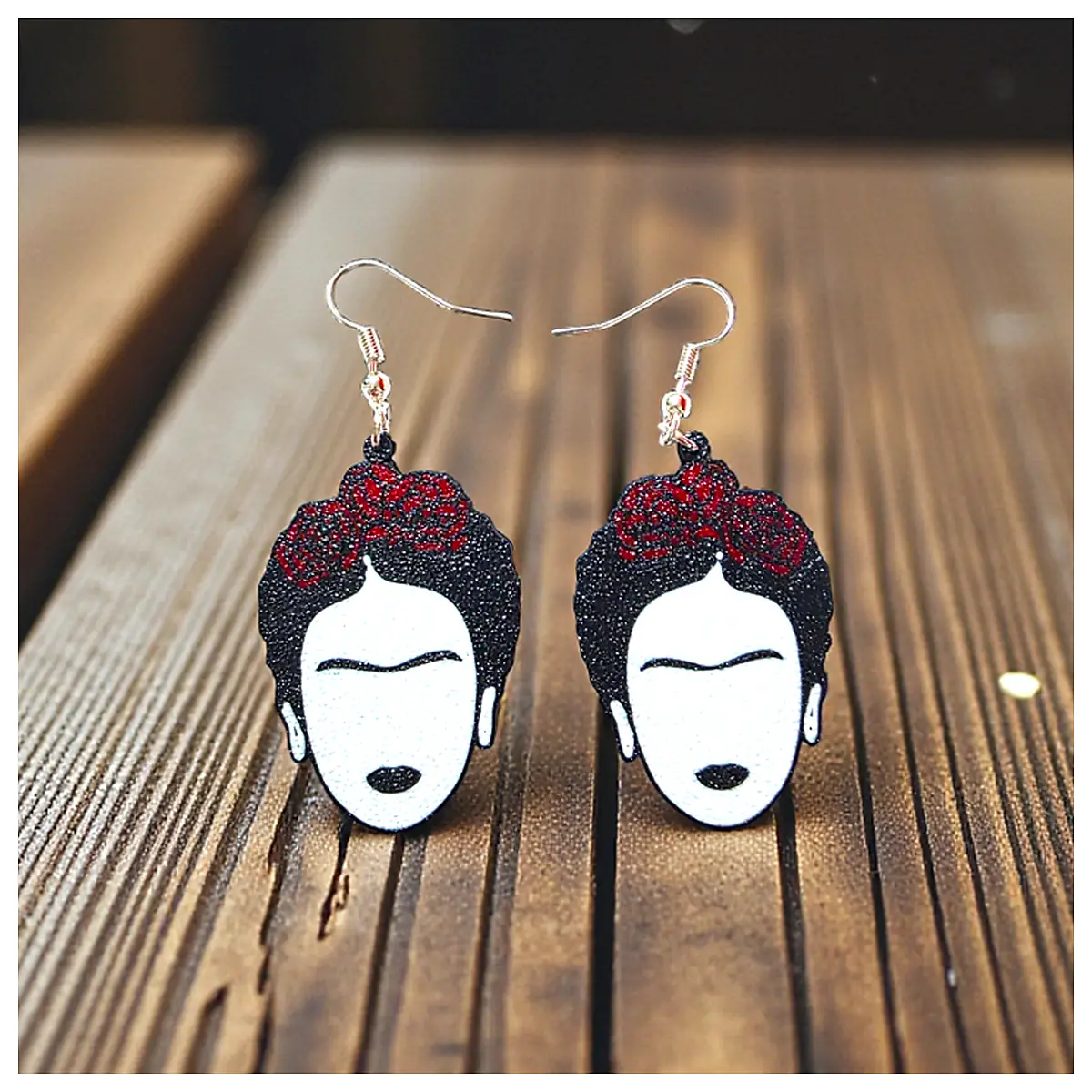 Frida Kahlo Earrings Art Portrait Jewelry Decorative Accessories Gift