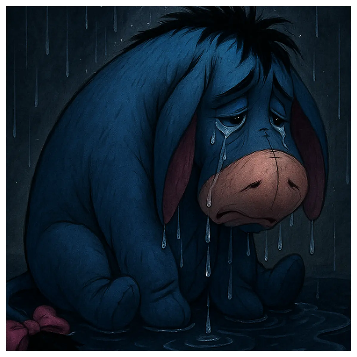 Eeyore Chroma Canvas Wool Painting Fabric Art Canvas Supplies Brushwork Creative Decoration Textile Art s Painting Tools Decorative Art