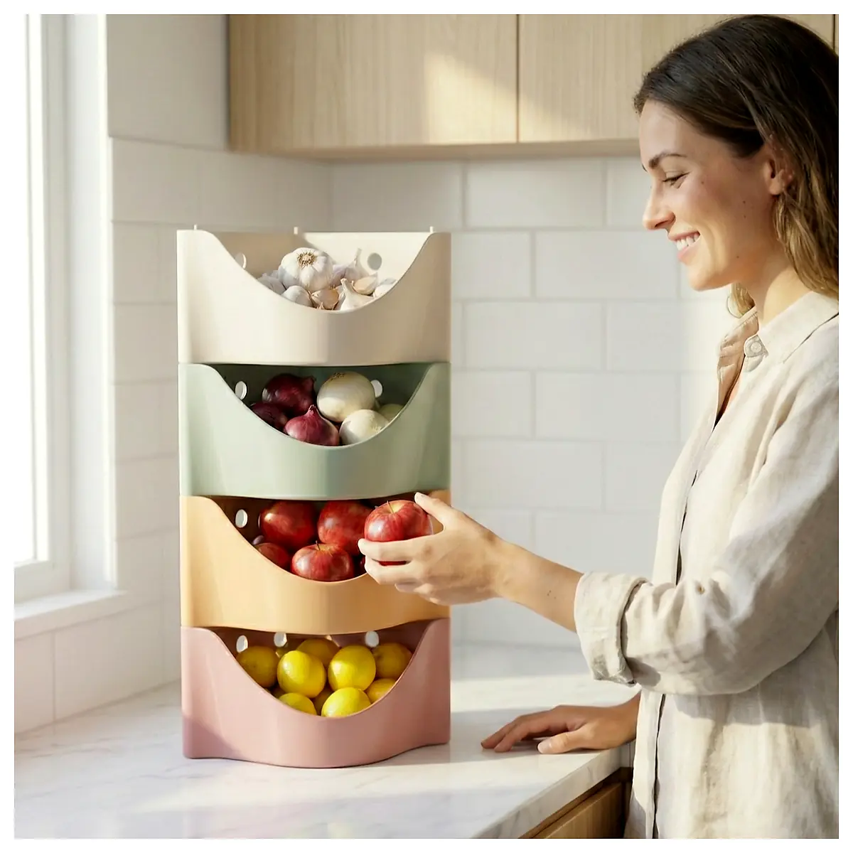 Modular Stackable Corner Storage Ventilated Shelving Units Storage Solutions Organization Space Optimization Home Storage