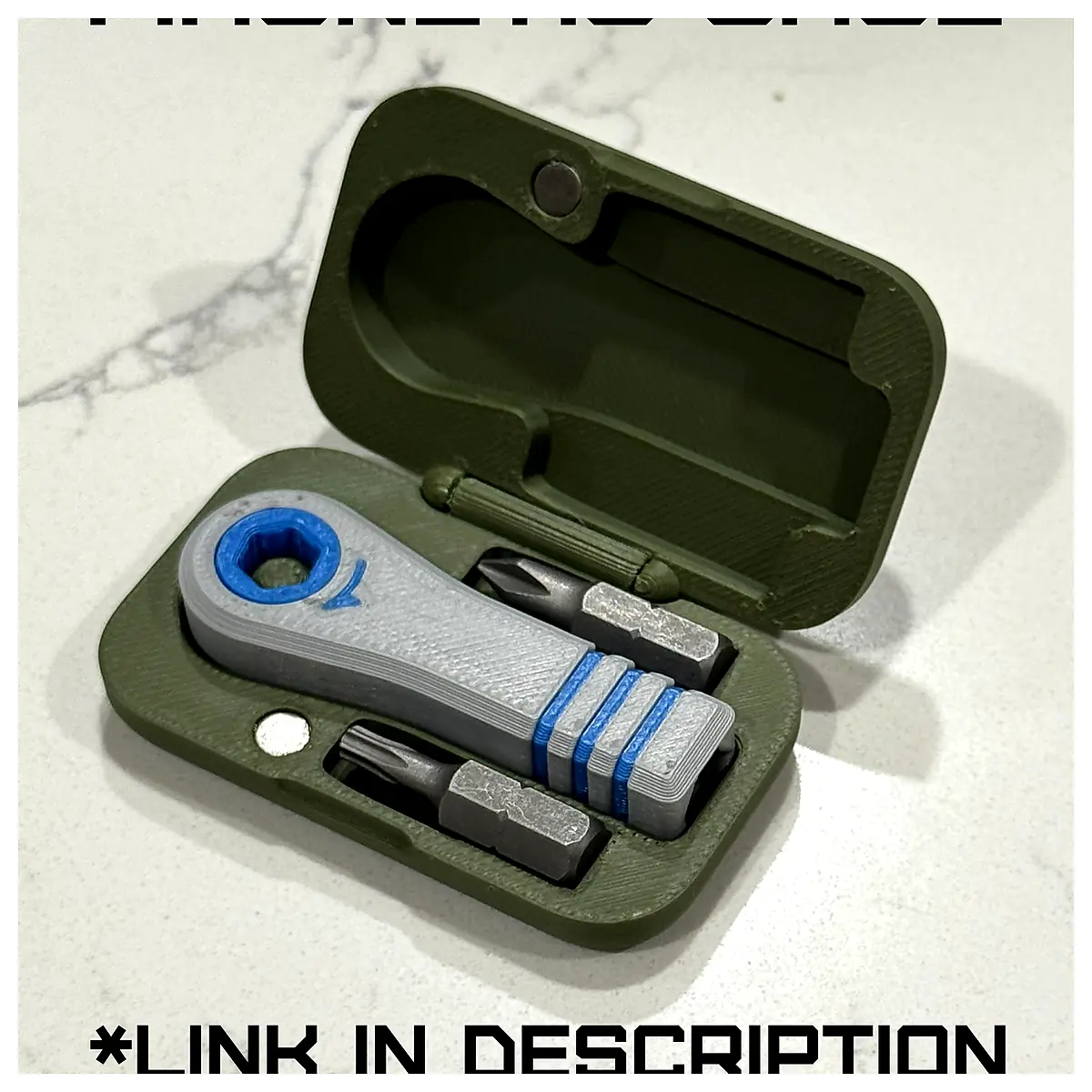 Micro EDC Pocket Ratchet Driver Print in Place Auto Repair Tools Parts Removal Diagnostic Tool