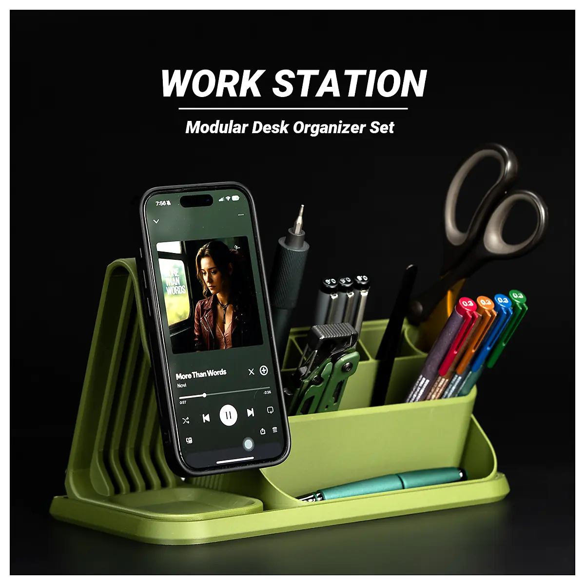 Modular Desk Organizer System MagSafe Phone Stand Storage Solutions Phone Holder Accessories Desk Organizer