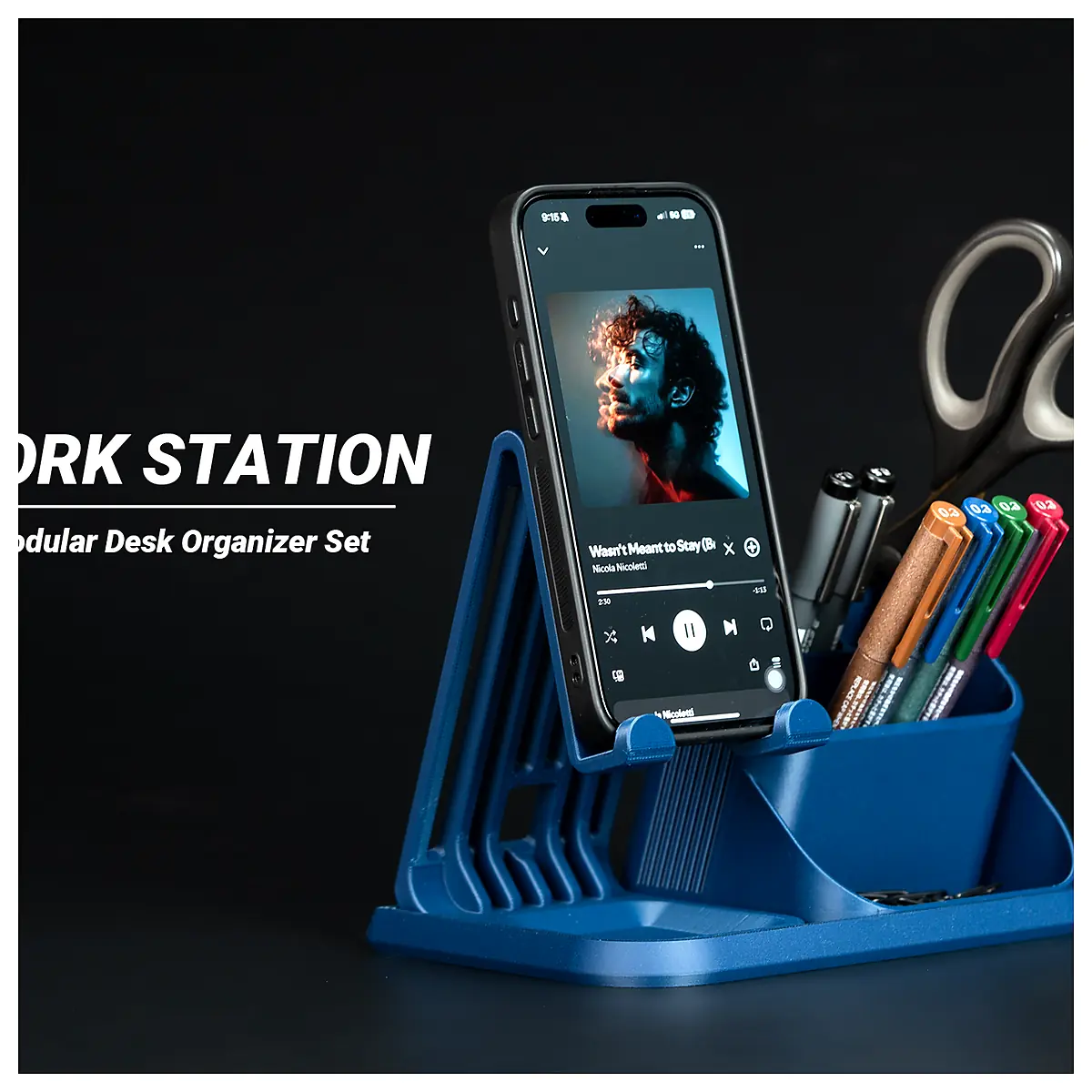 Modular Desk Organizer System iPhone Stand Module Adjustable Storage Accessory Office Desk Organizer