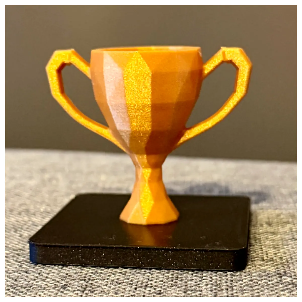 Low Poly Trophinity Trophy Award Ribbon Recognition Gift Decoration Party Prize Commemorative Celebration Award