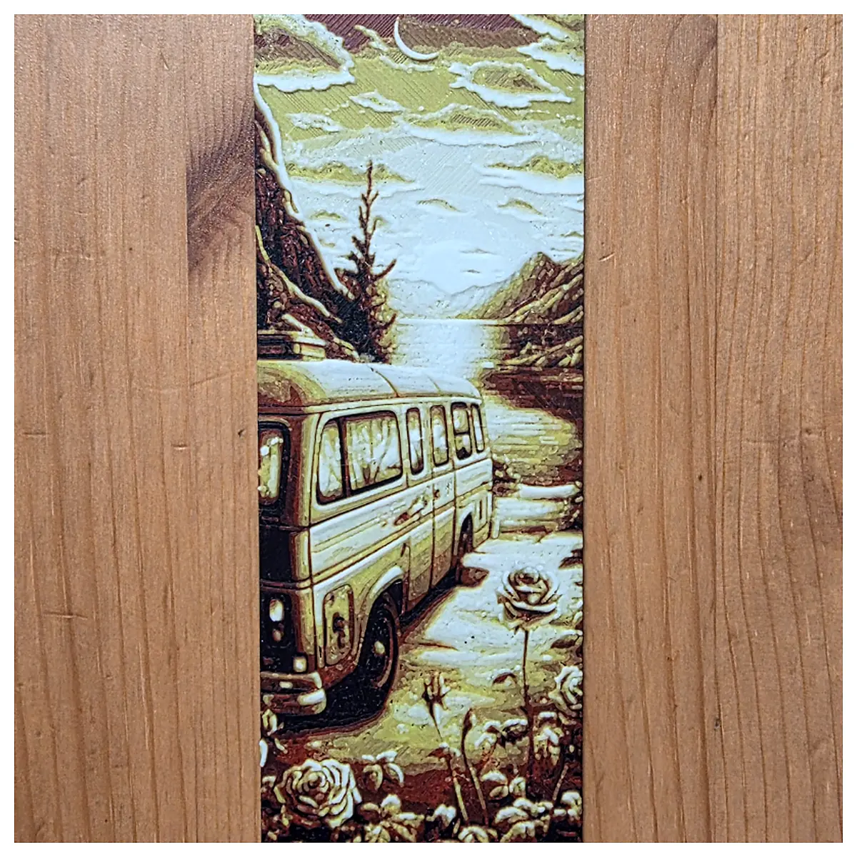 Camper Van on the Beach Bookmark Car Decor Travel Souvenir Auto Accessories Car Gift Beach Vacation Essential