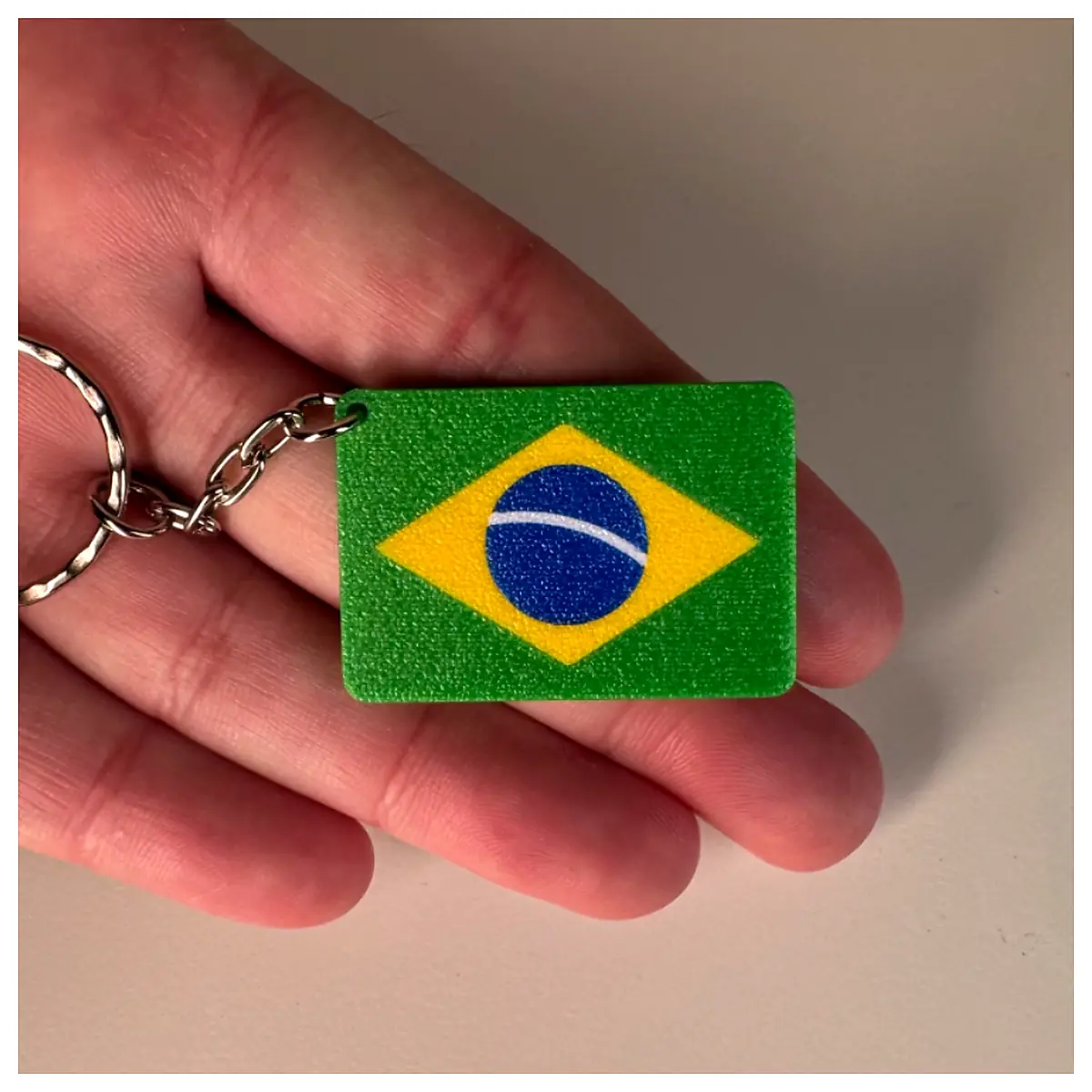 Brazil Flag Keychain Patriotic Charm Decoration Gift Flag Brazil Souvenir Brazilian Culture