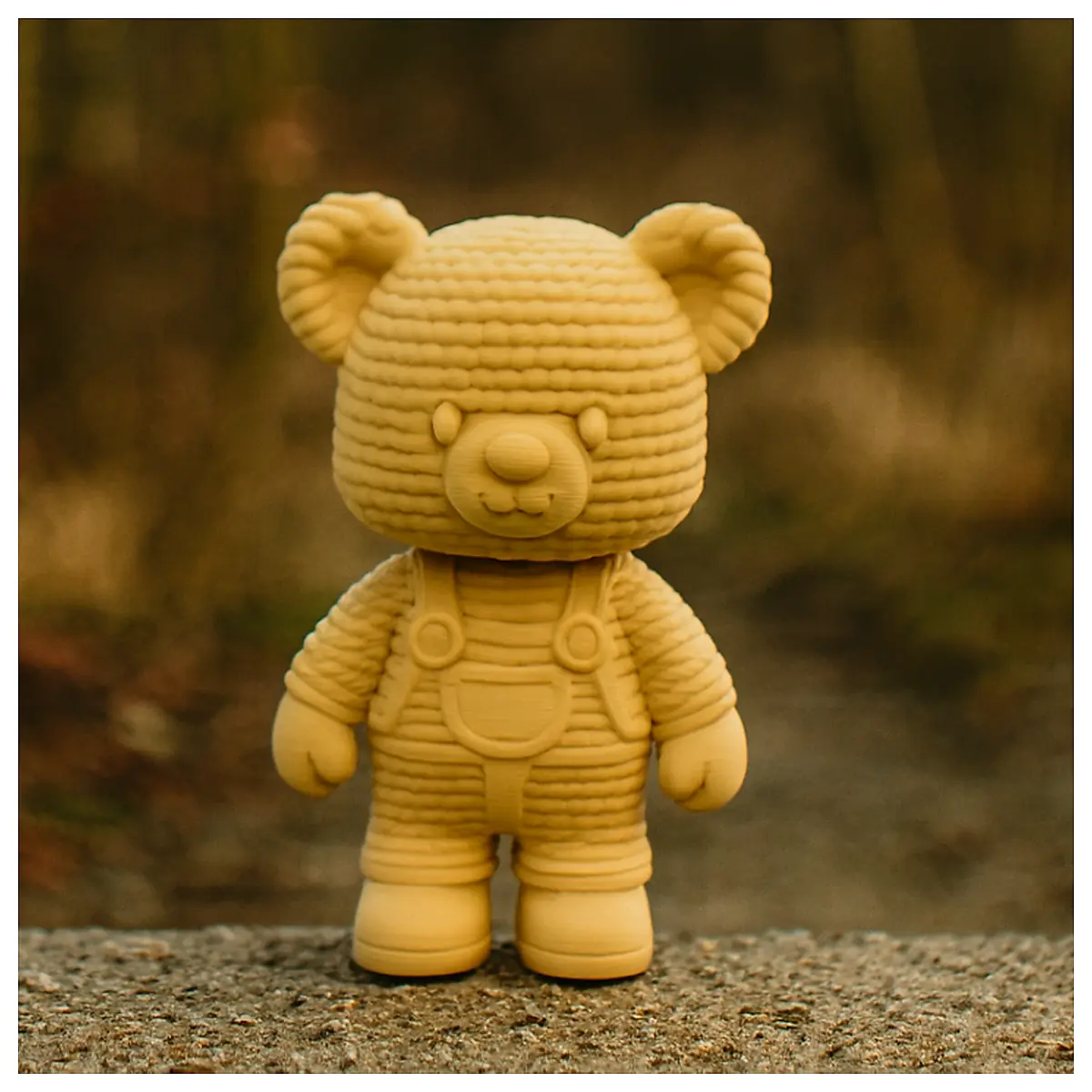 Knitted Bear Small Overall Figure Plush Toy Soft Bear Child Gift Cute Animal Figure Birthday Present
