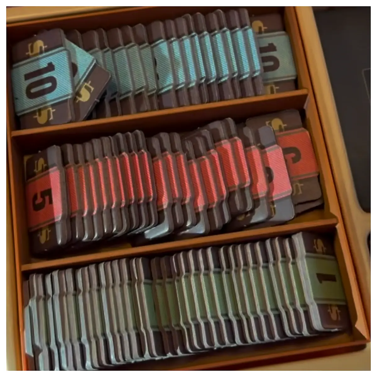 Speakeasy Money Organizer Trays Cardboard Wood Cash Dividers Savings Box Desk Storage Home Money Management