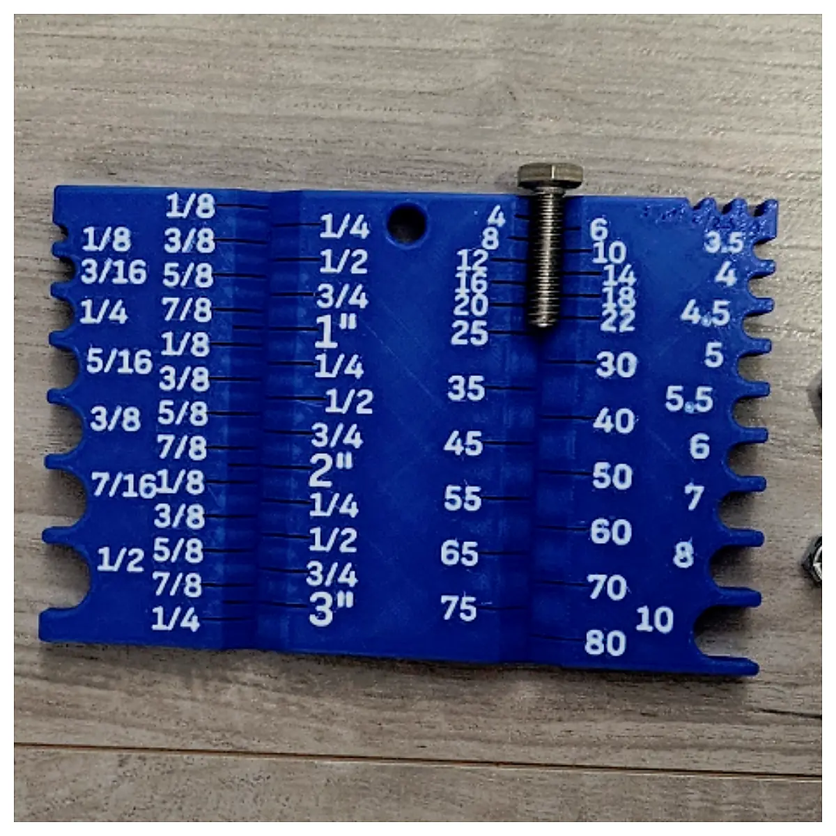 Nut Bolt Gauge SAE Metric Multi Thread Measurement Tool Bolt Repair Parts Torque Wrench