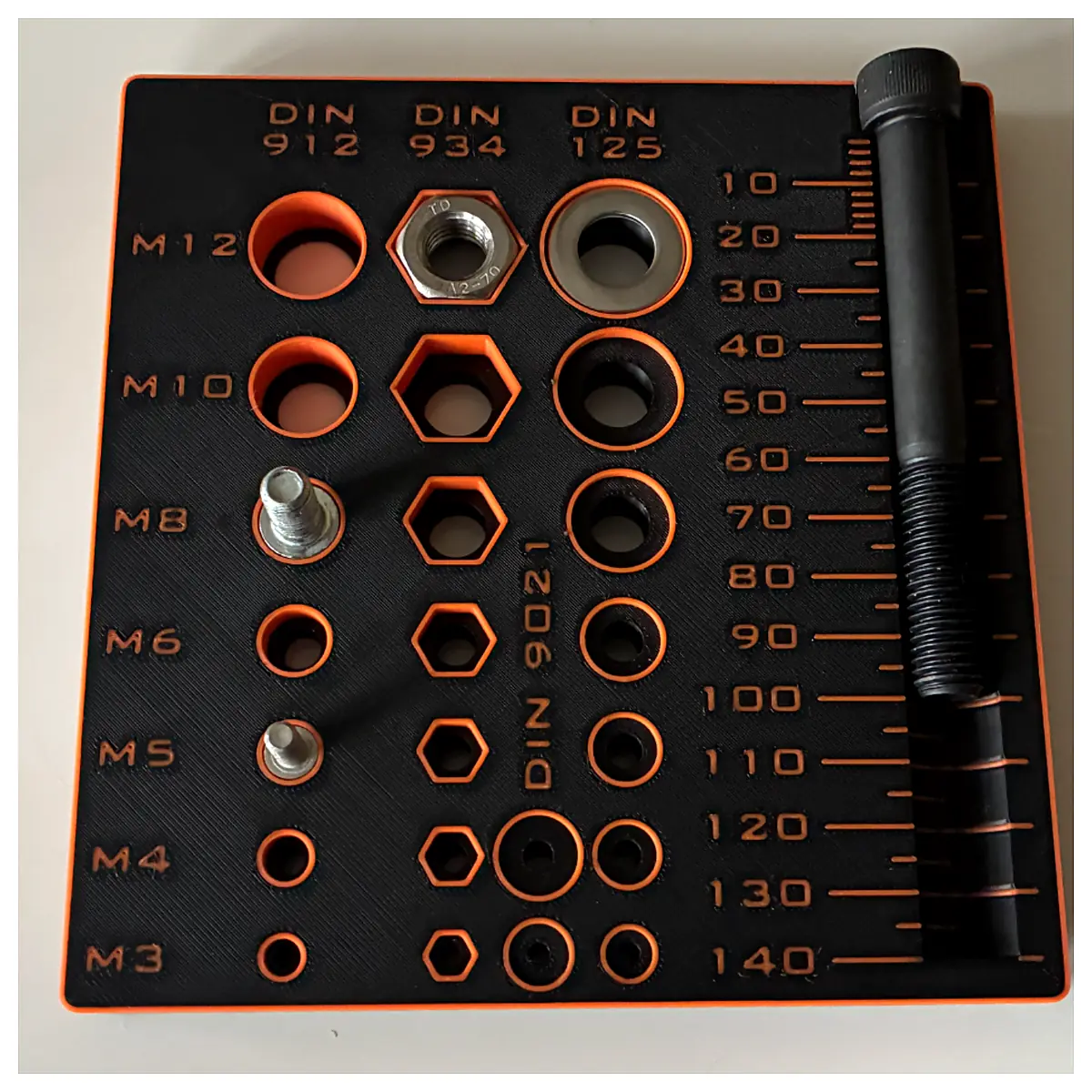 Screw Measuring Tool DIN 912 934 125 Thread Gauge Dimension Measurement Screw Parts Specs