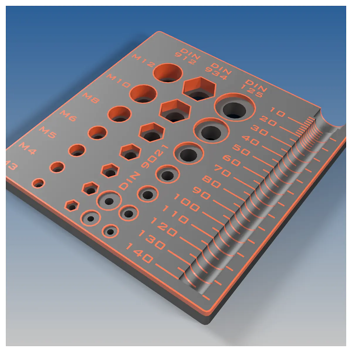 Screw Measuring Tool DIN 912 934 125 Thread Gauge Dimension Measurement Screw Parts Specs