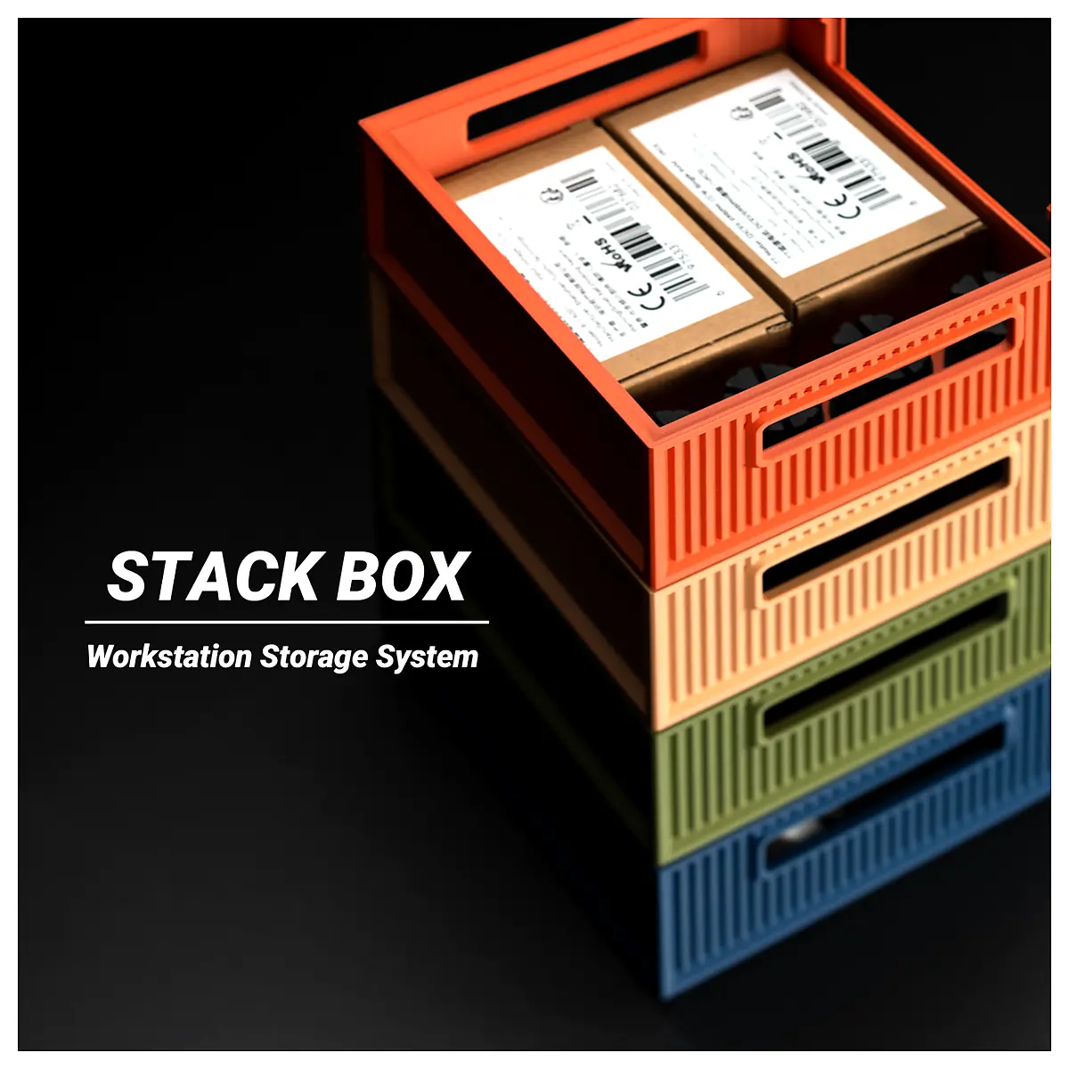Stackable Storage Box Workstation System Storage Solutions Organize Desk Standing Workstation