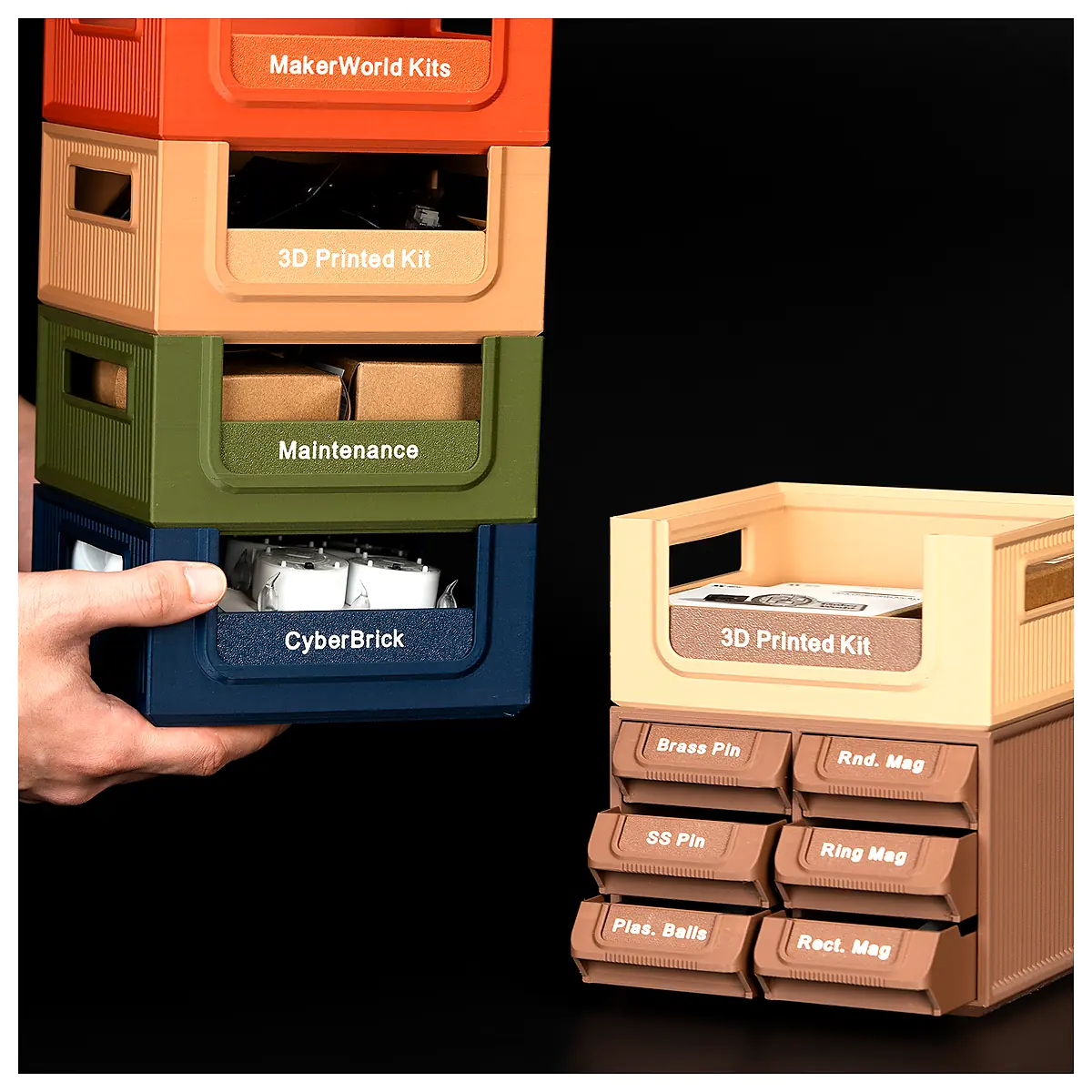 Stackable Storage Box Workstation System Storage Solutions Organize Desk Standing Workstation