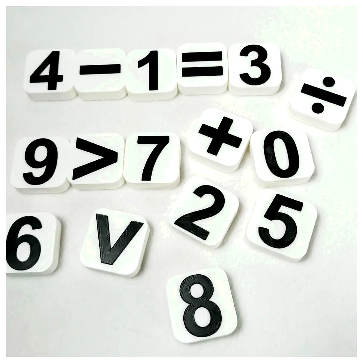 Math Tiles Number Learning Blocks Geometry Puzzle Spatial Reasoning STEM Education Kids Cognitive Development Early Learning Toys