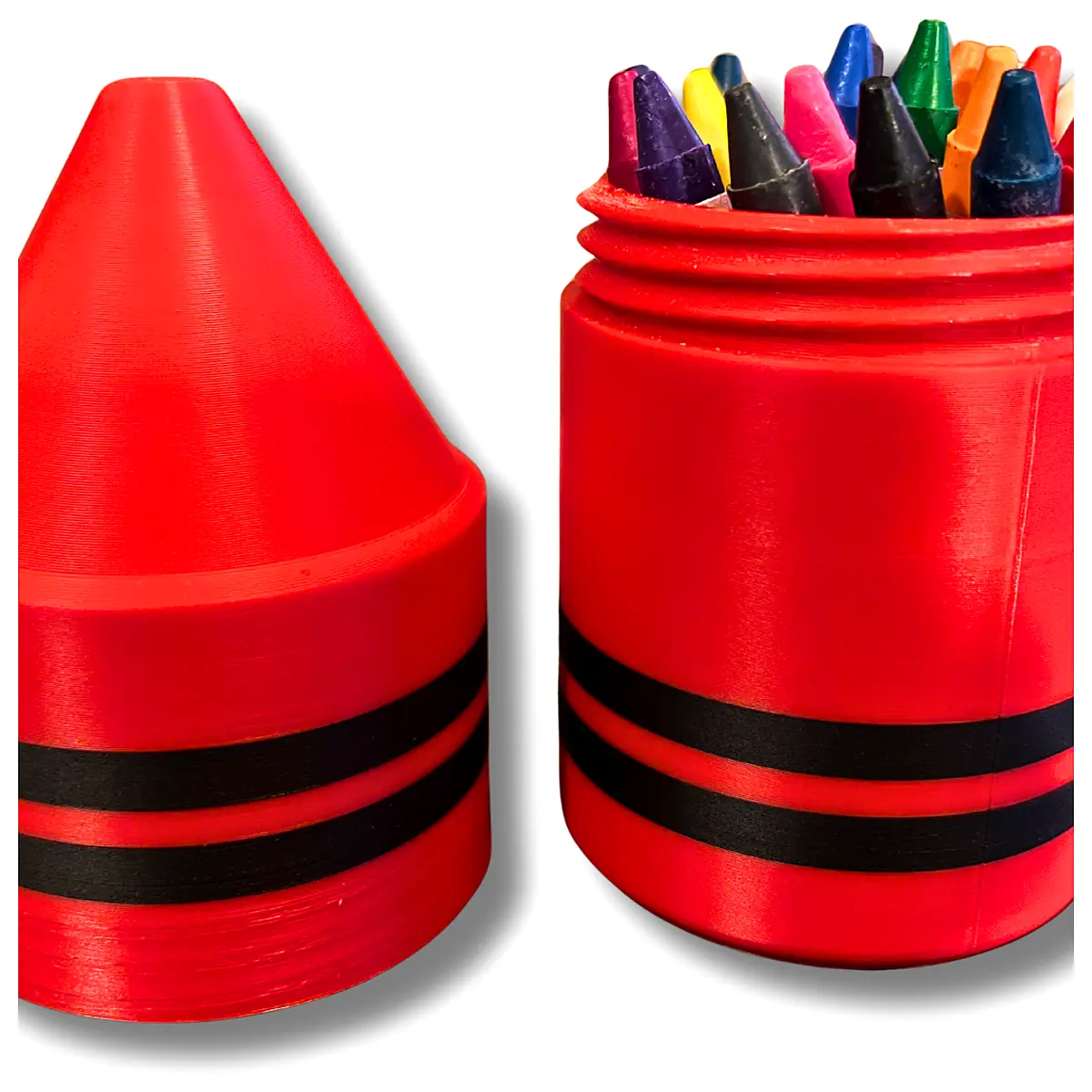 Crayon Container Case Organizer Storage Box Kids Art Supplies Holder Protect Crayons Storage Case