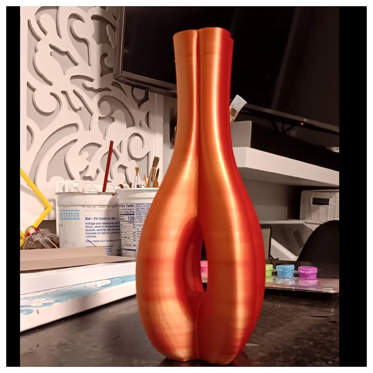 CrossCore Vase Decorative Vase Flower Arrangement Holder Desktop Decor Gift Creative Vase Enduring Beauty