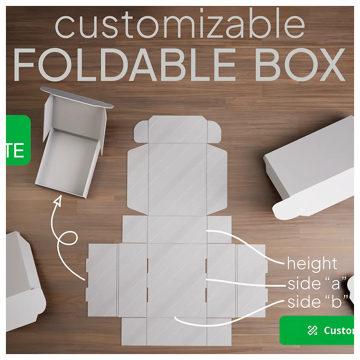 Foldable Box Storage Container Shipping Box Universal Packaging Parts Repair