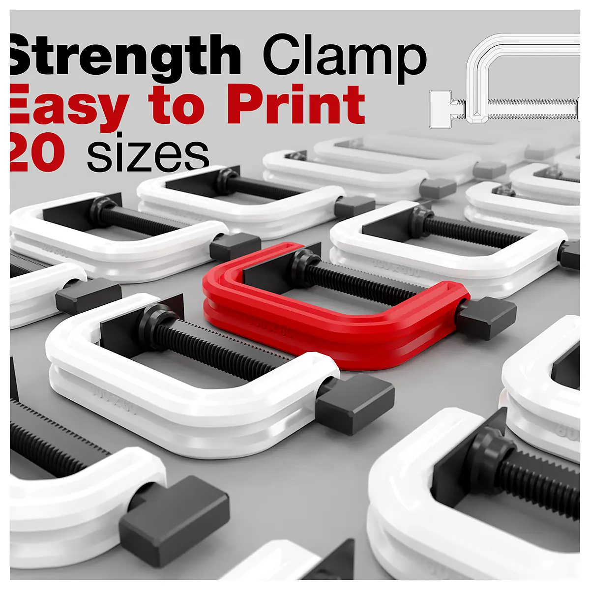 Strong Clamp Easy Print 20 s Universal Clamping Parts Printing DIY Tool Fast Assembly