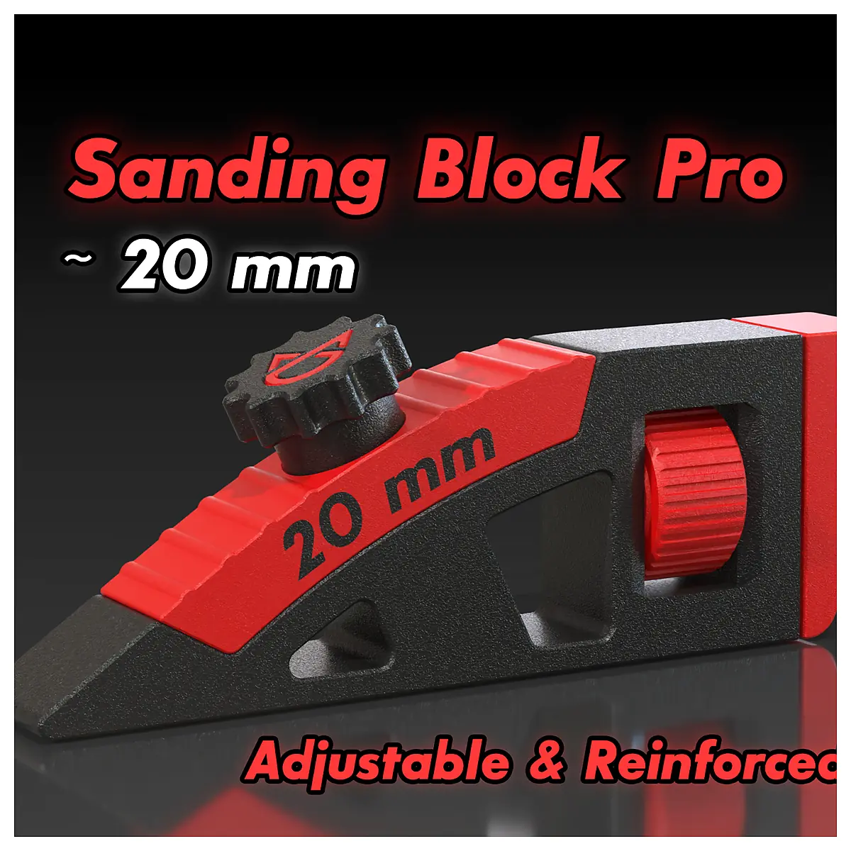 Sanding Block Adjustable Tensioner 20mm Sanding Tool Grit Block Sanding Cutting