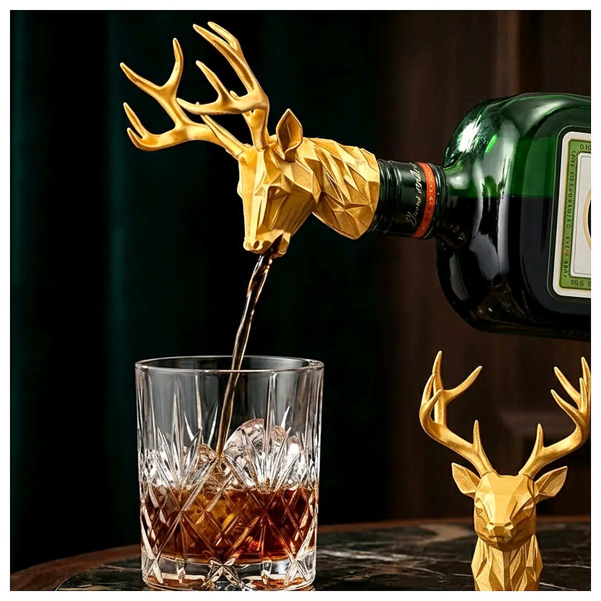 Deer Head Bottle Pourer Cap Wine Pouring Stopper Replacement Universal Bottle Sealing Accessories