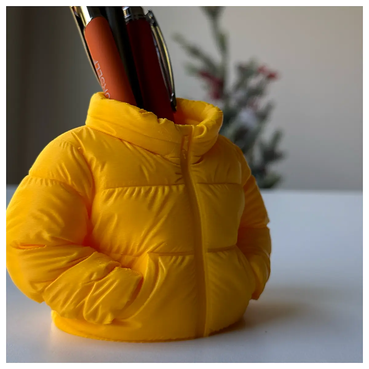 Puffer Jacket Pen Holder Cup Organizer Desk Accessory Multi Purpose Storage Creative Supplies
