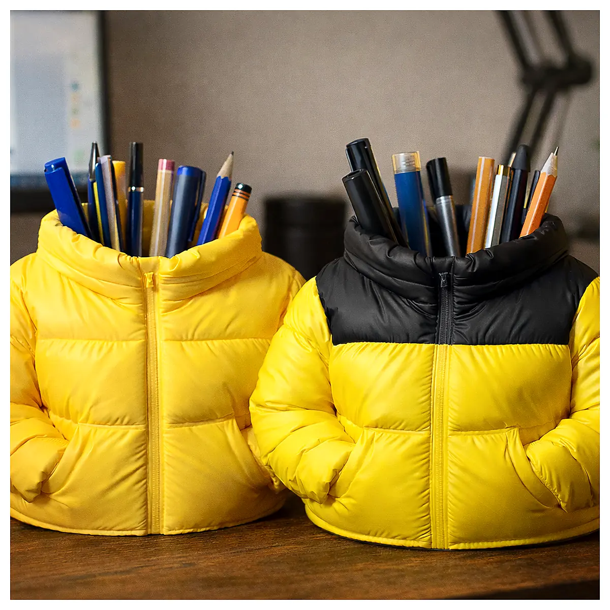 Puffer Jacket Pen Holder Cup Organizer Desk Accessory Multi Purpose Storage Creative Supplies