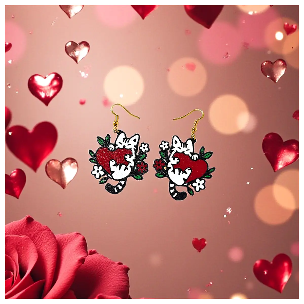 Cute Cat Earrings Wholesale Sweet Cat Earrings Cat Earrings Jewelry Gift Trendy Fashion Accessories
