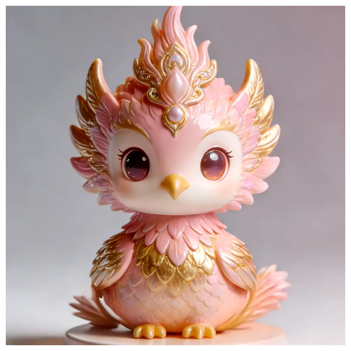 Glazed Divine Bird Figurine Bird D cor Home Bird Toy Bird Art Sculpture Desktop Bird Ornament Bird Collection Bird Display