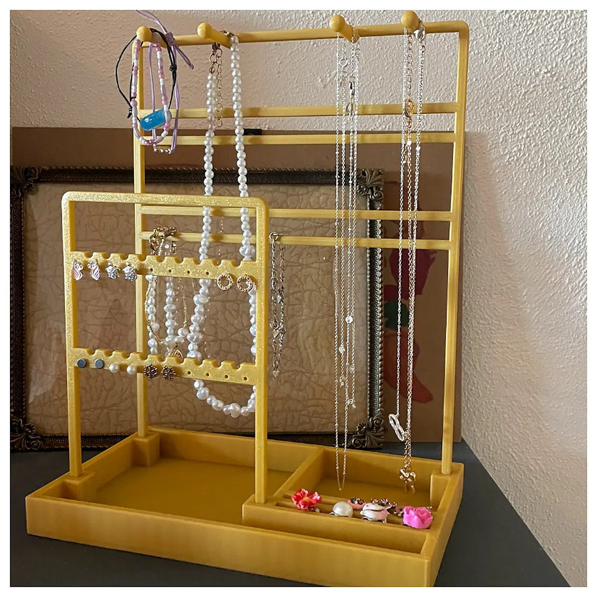 Jewelry Holder Organizer Display Case Storage Elegant Multi Functional Accessories Box Parts