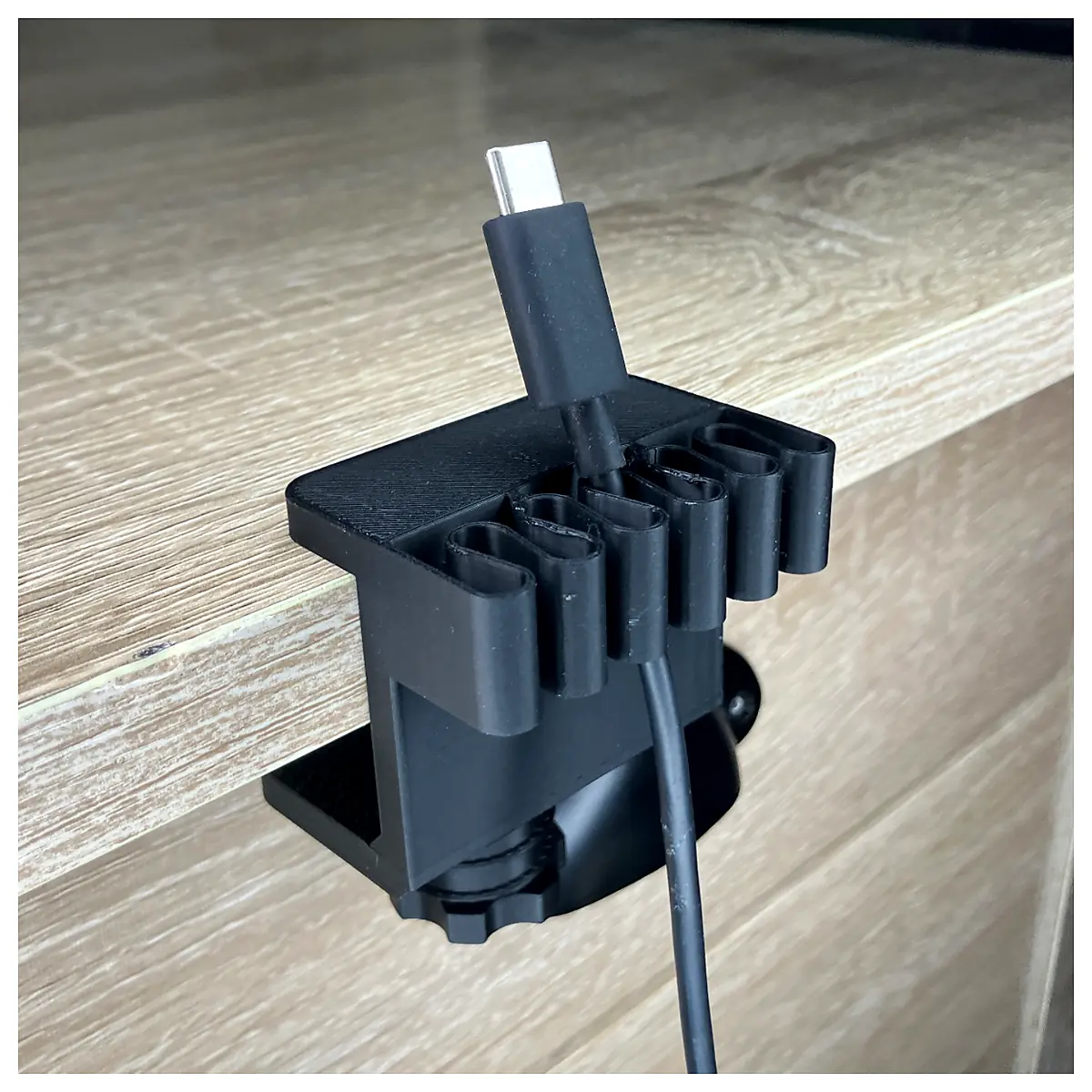 Universal Desk Cable Organizer No Hardware Needed Cable Holder Cord Management Support Storage