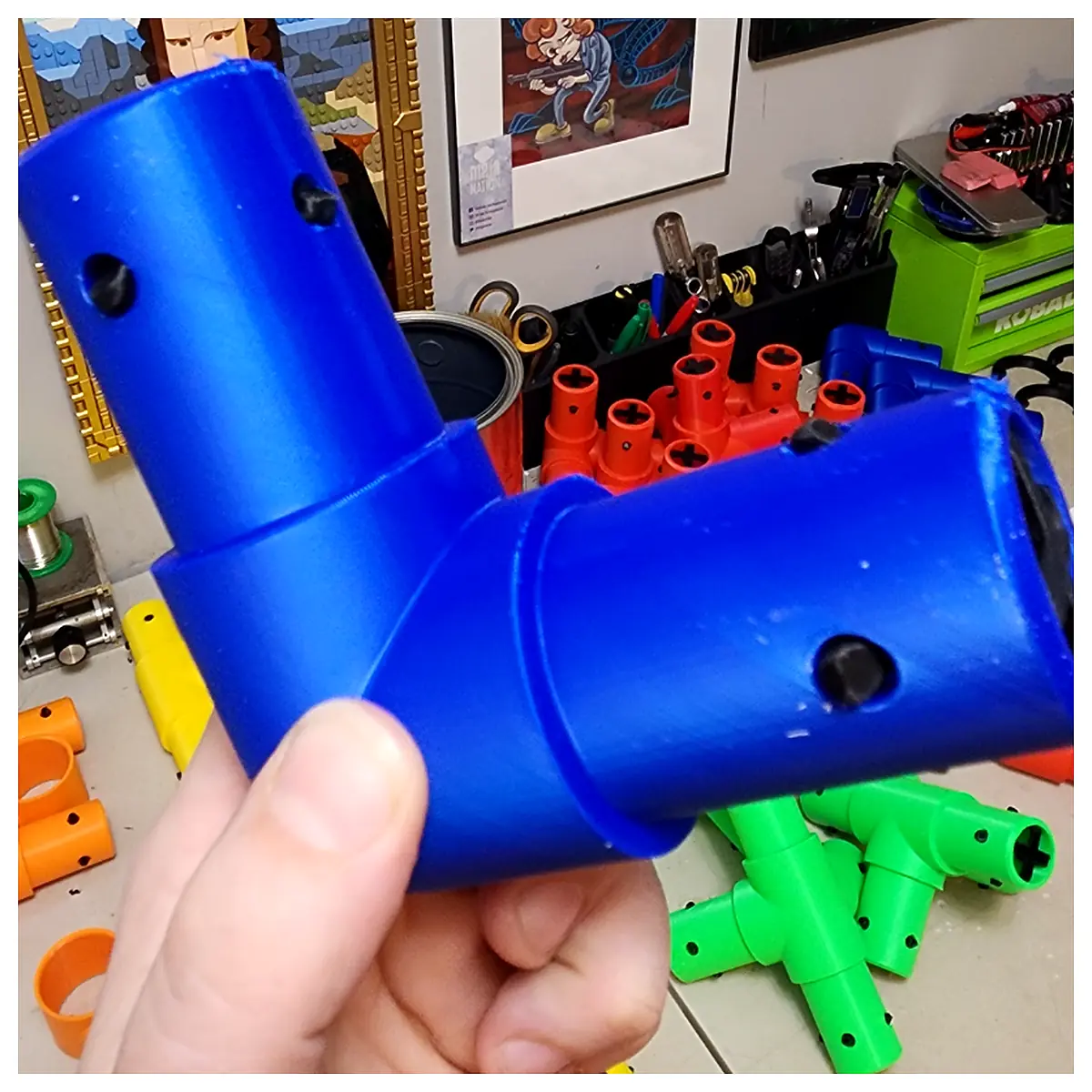 Playschool PipeWorks Blue Elbow Connector Plumbing Fittings Pipe Connectors Irrigation Accessories Pool Fittings Replacement Parts