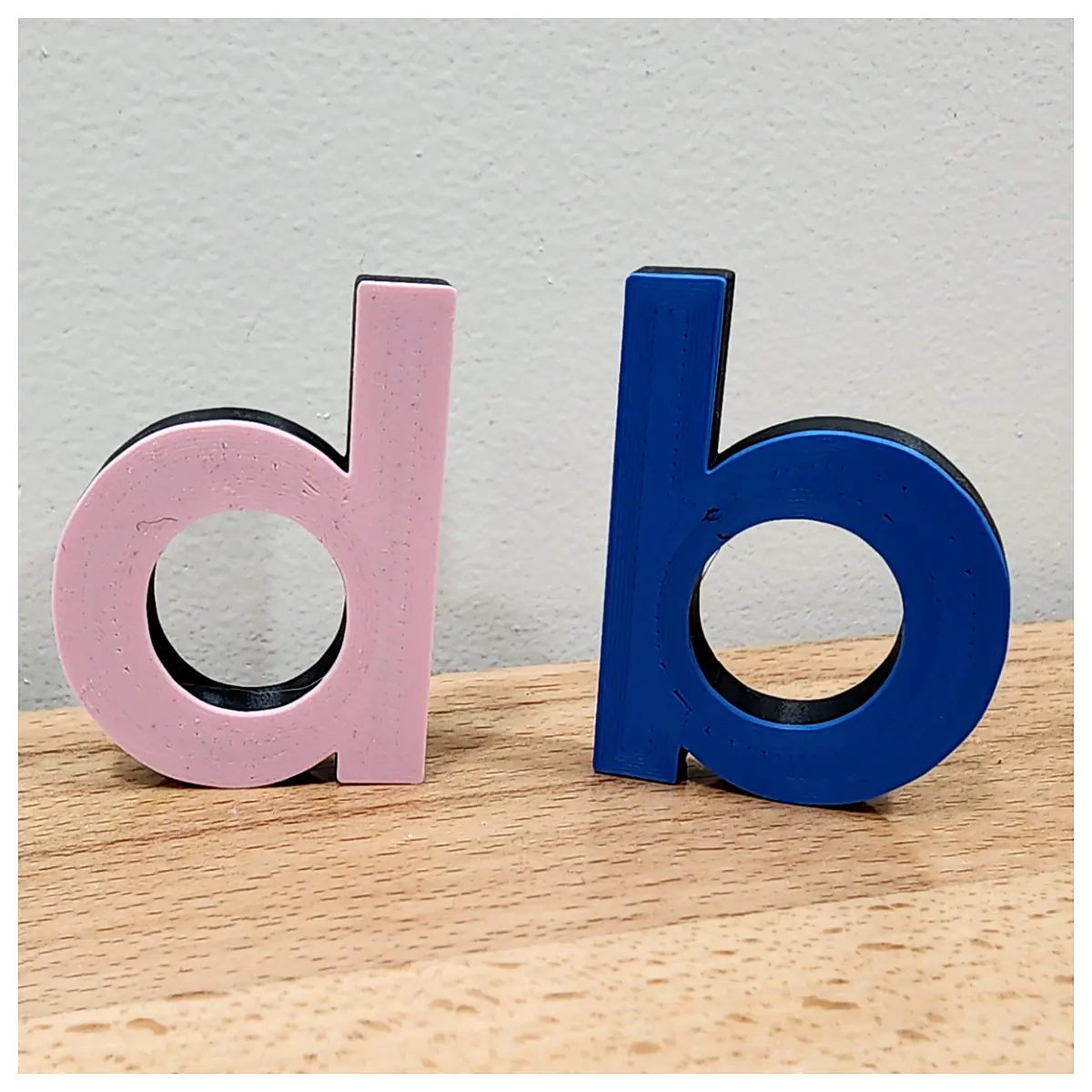 Teaching Aid Letters b vs d vs p vs q Flashcards Phonics Letter Training Early Reading Spelling