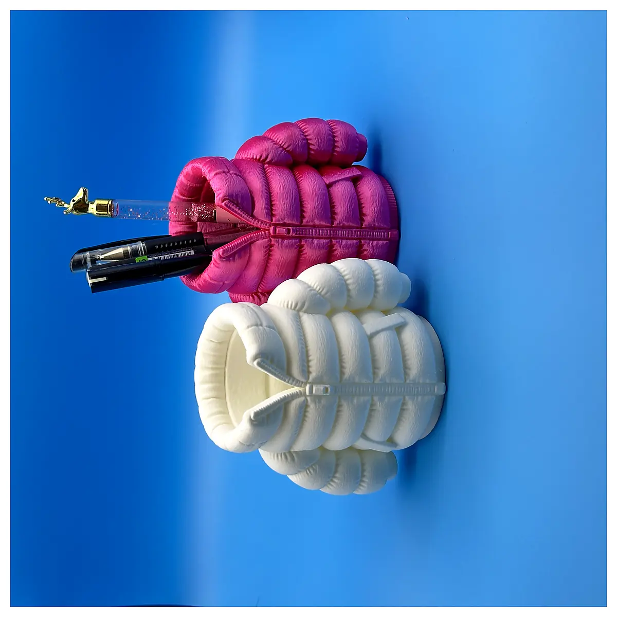 Puffer Jacket Pen Holder Large Opening Organizer Stationery Supplies Bulk Buy Study Accessories