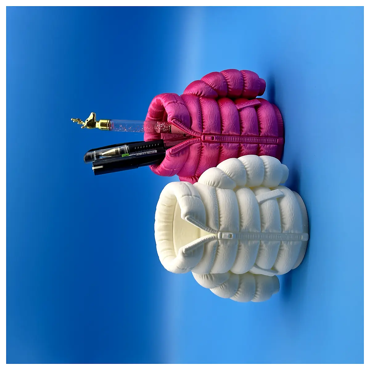 Puffer Jacket Pen Holder Large Opening Organizer Stationery Supplies Bulk Buy Study Accessories