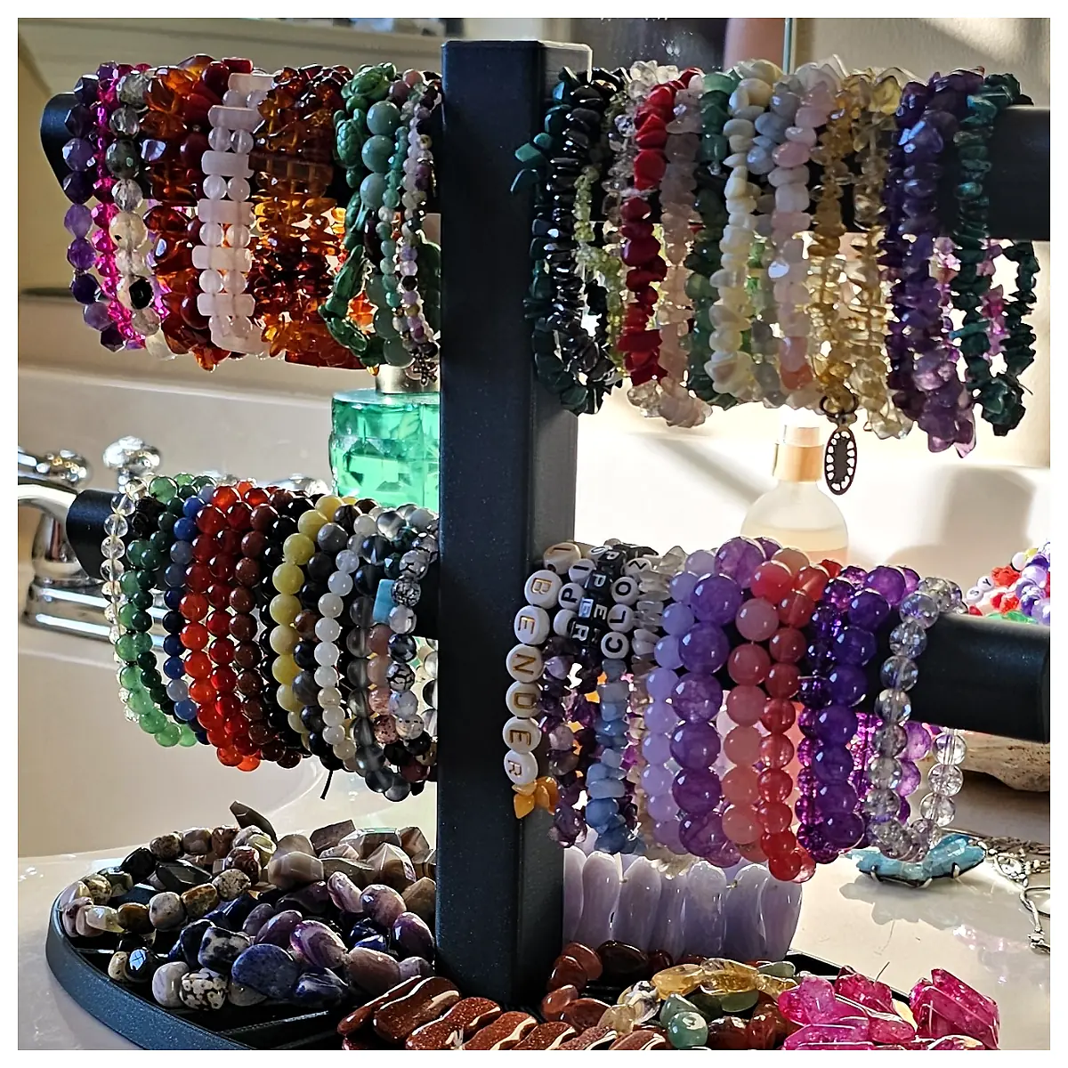 Bracelet Organizer with T Bars Jewelry Roll Chain Storage Accessory Holder Wristband Case Protection Ideal for Bracelets Necklaces