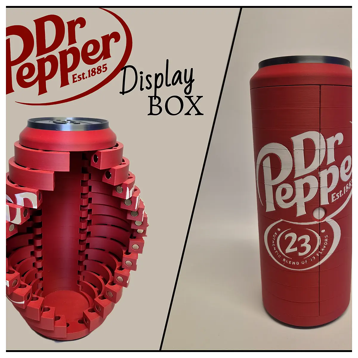 Dr Pepper Folding Door Display Box Retail Display Shelf Promo Stand Beverage Display Universal Shelf