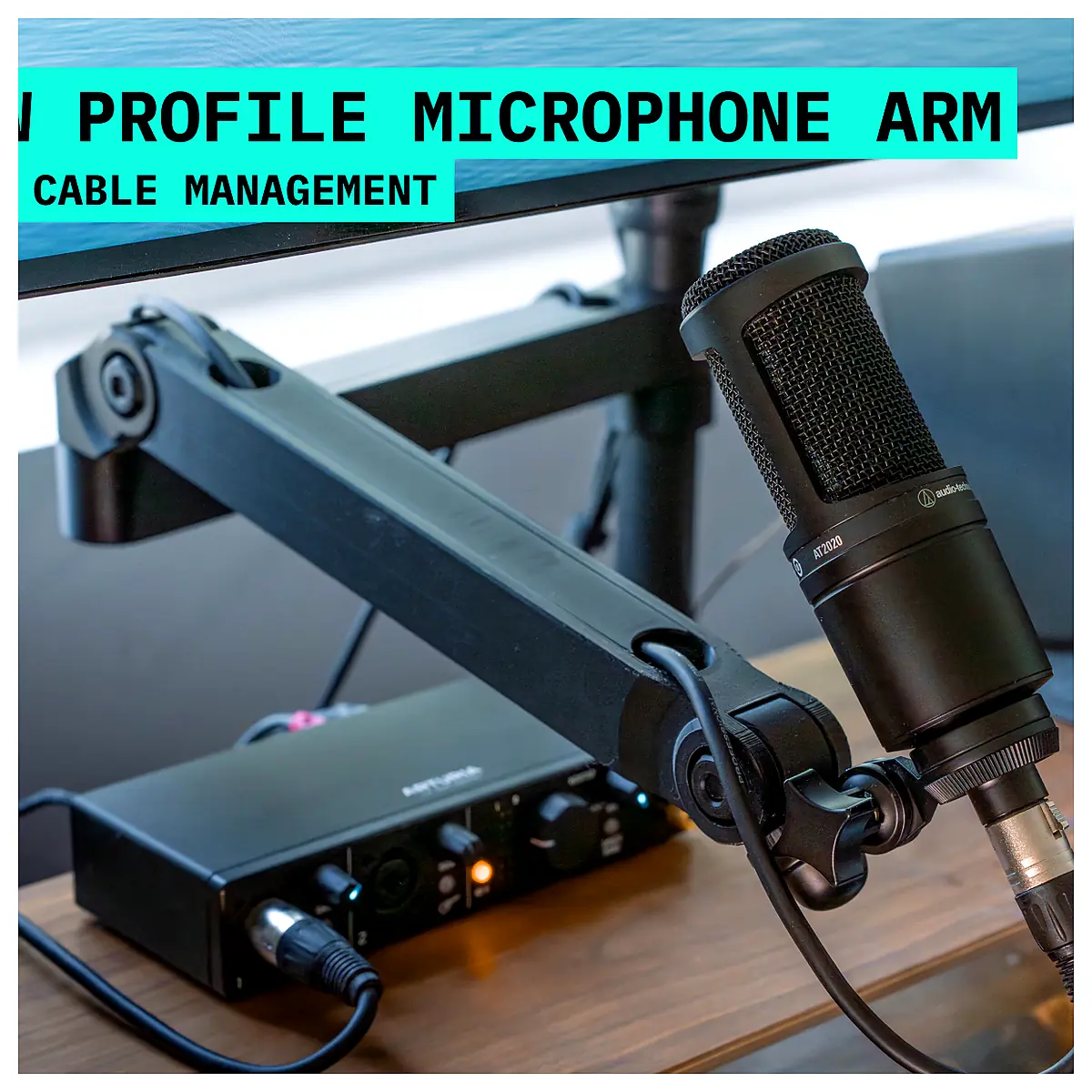 Low Profile Microphone Arm Mount Installation Support Accessories Repair Parts