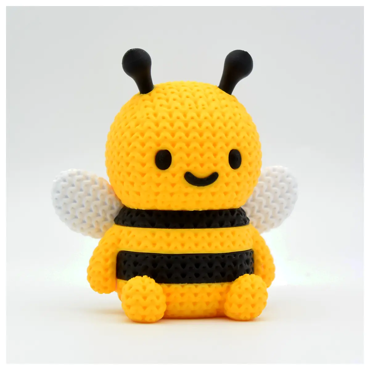 Knitted Bee Plush Toy Soft Cute Baby Gift Infant Toy Knitting Toy Patches