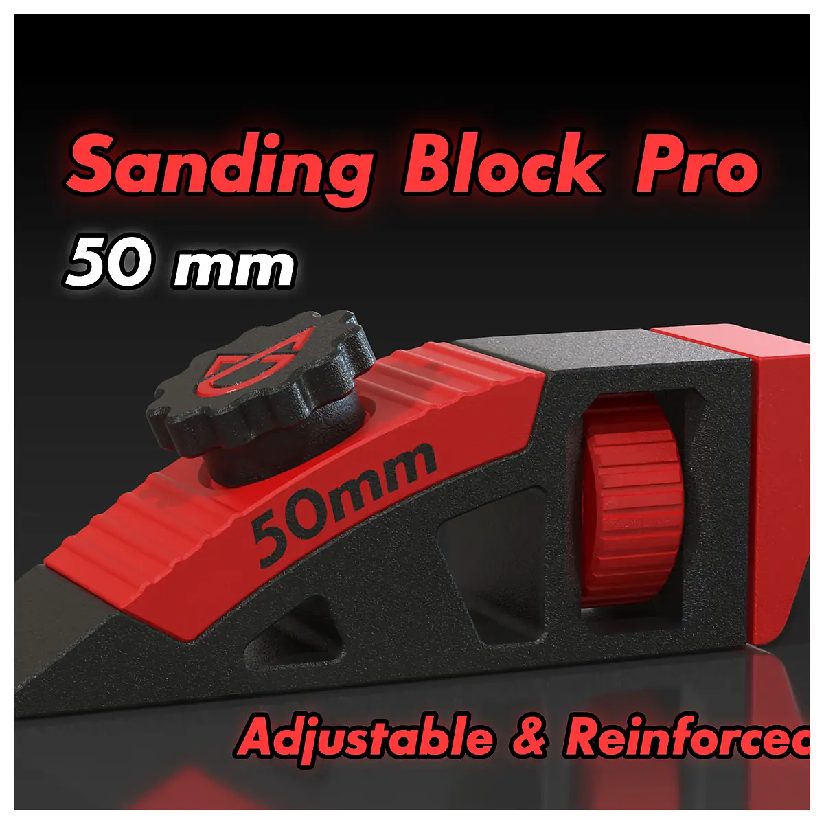 Sanding Block Adjustable Tensioner 50mm Sanding Tools Grit Block Polishing Accessories