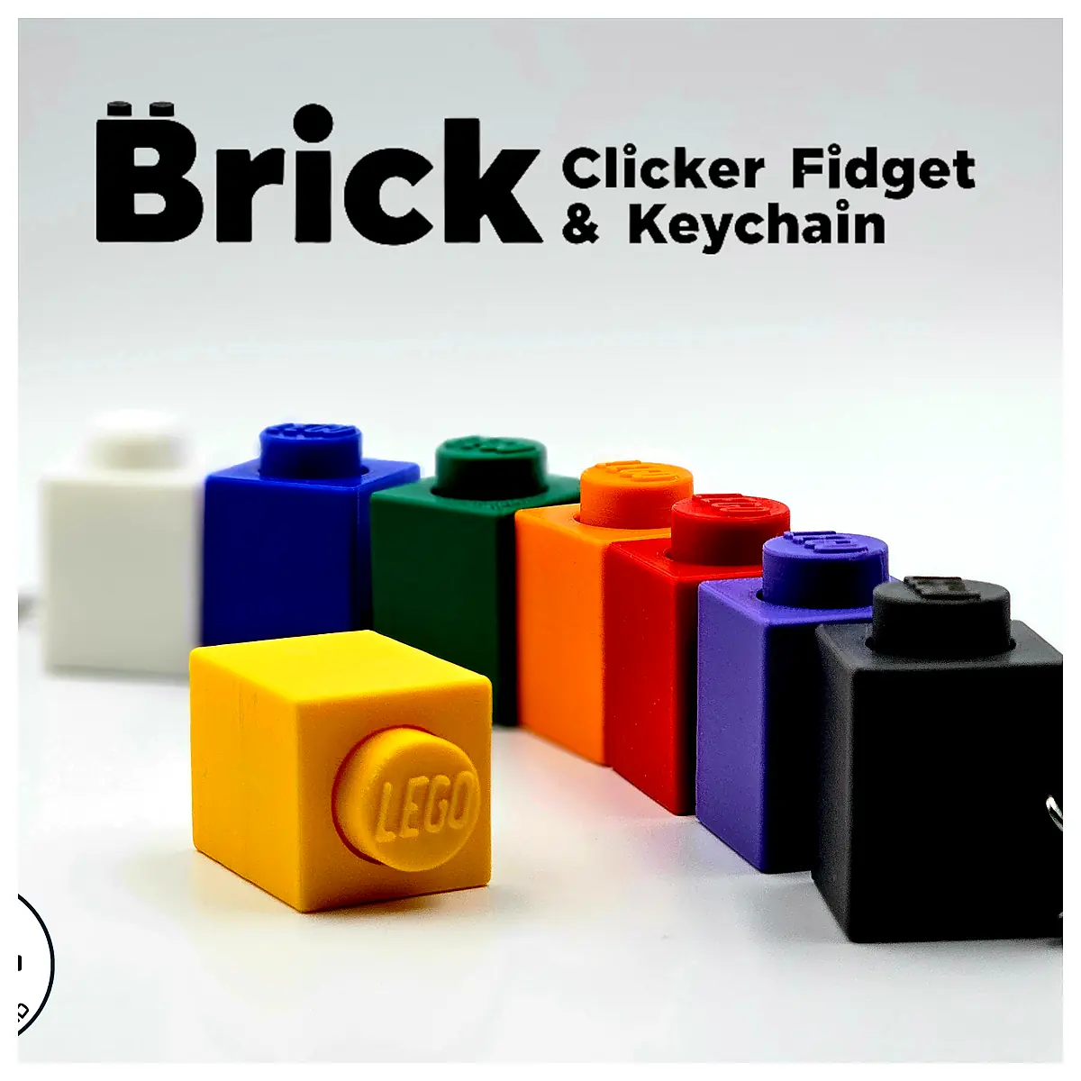 Fidget Toy Keychain Clicker Quiet Stress Relief Toy Clicker Toy Simple Cute Ankle Charm