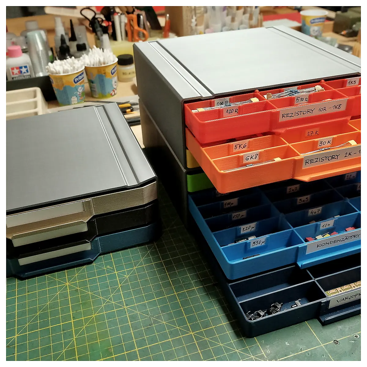 Multi Purpose Organizer Boxes Parts Repair Storage Containers Home Organization Supplies