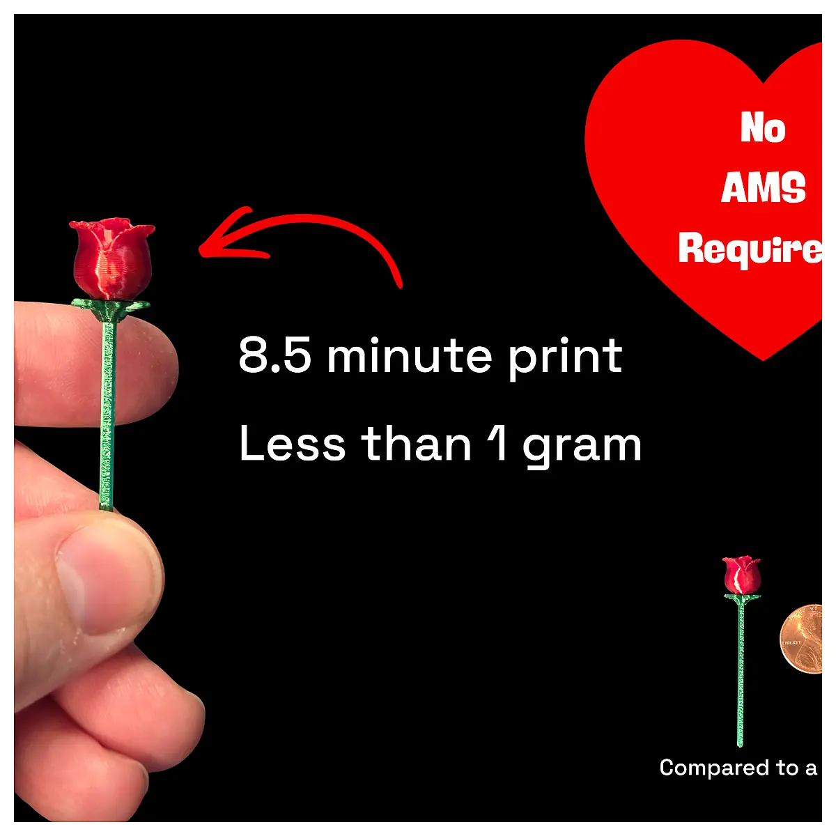 3D Printed Flower Tiny Floral Miniature Flower Petals Artificial Flower Decoration Gift Accessory