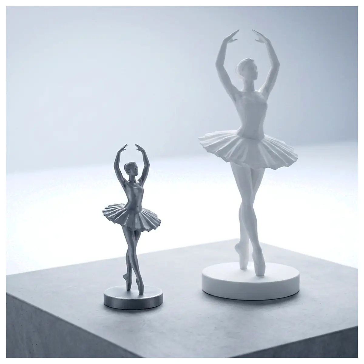 Low Poly Ballerina Figurine Dance Statue Ornament Desk Decor Gift Art Collectible Miniature Woman