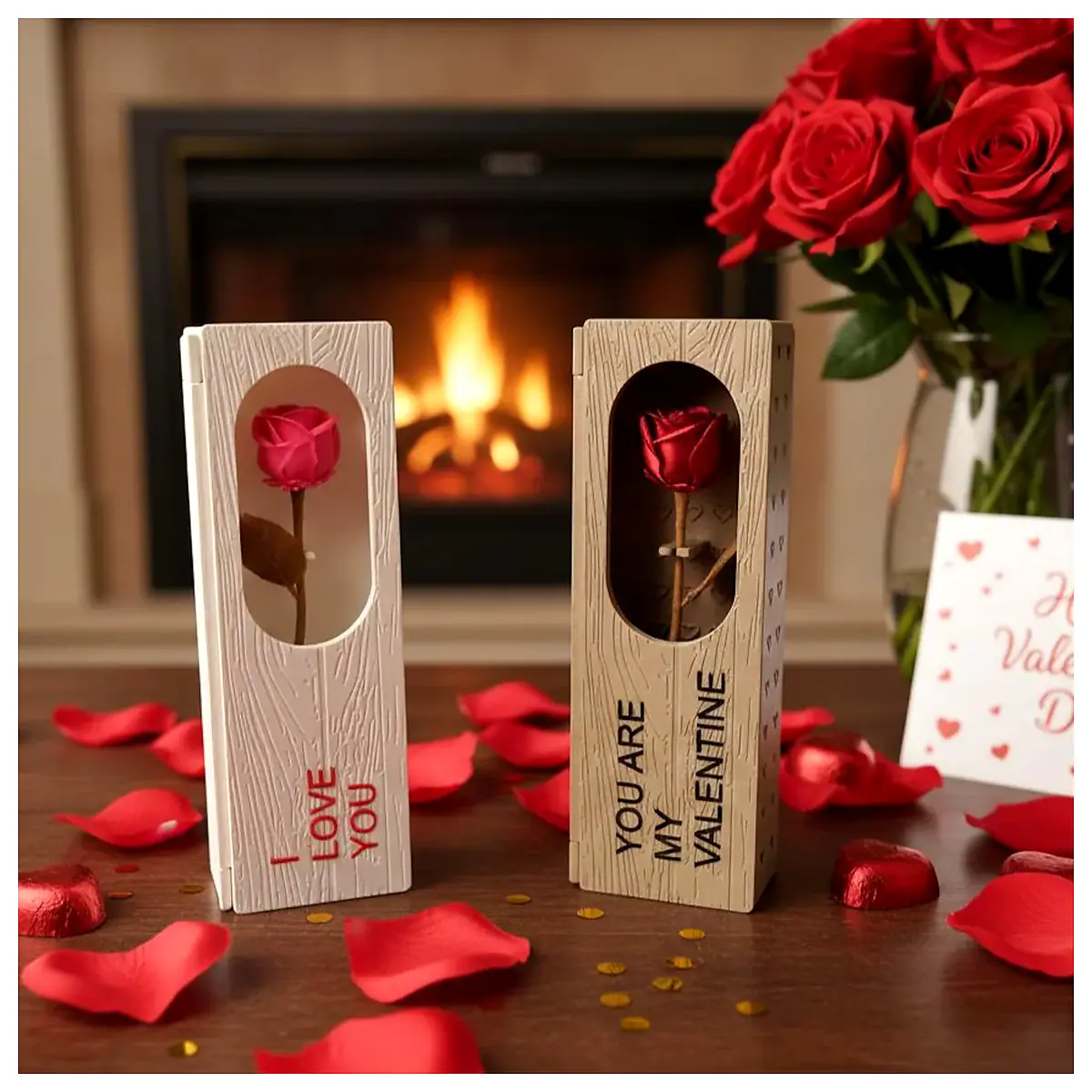 Rose Gift Box Valentine s Day Present for Girlfriend Gift Romantic Surprise Floral Box Love Anniversary Gift