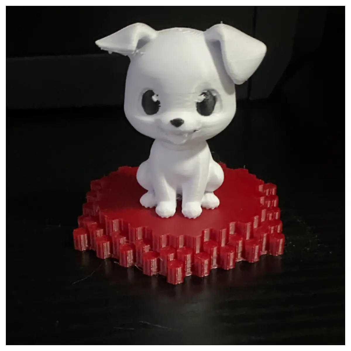 3D Print Cute Printmon Dog Chibi Figure Model Toy Pet Decoration Parts Accessories