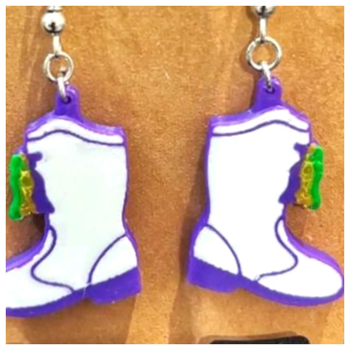Mardi Gras Boot Earrings Festive Boot Embellishments Party Accessories Holiday Jewelry Festival Decorations