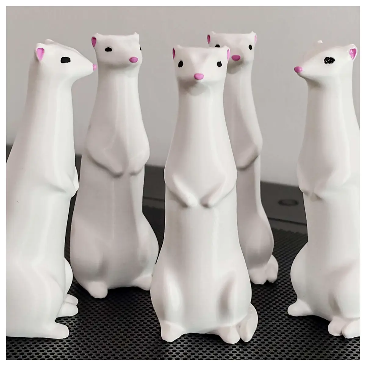 Cute White Ferret Plush Toy Single Pet Figure Kids Gift Adorable Animal Ferret Accessories
