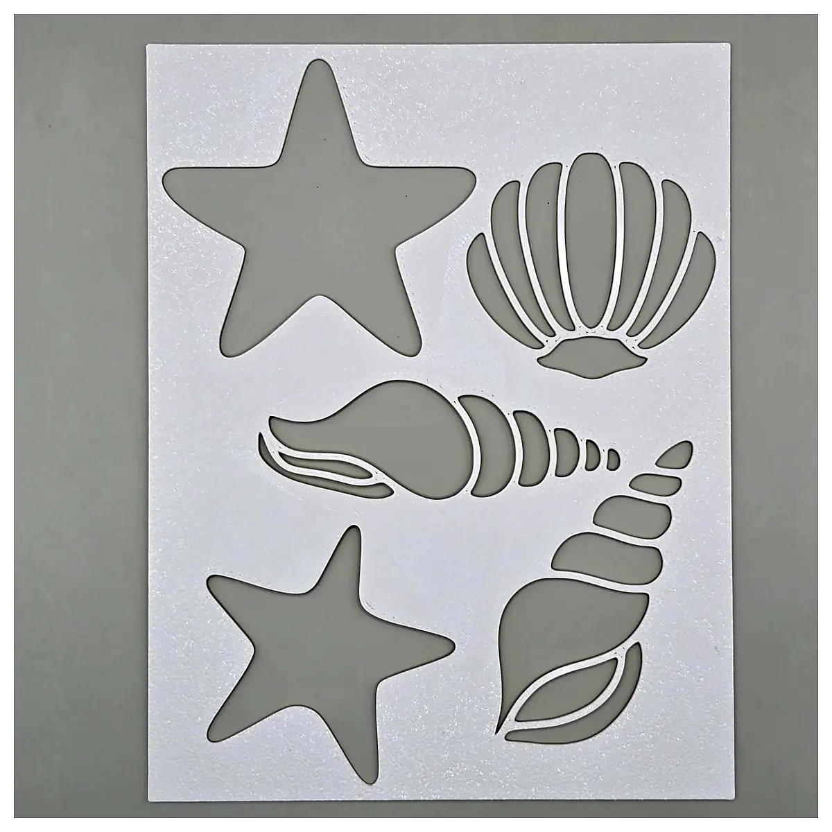 Seashell Stencil Template Marine Summer Beach Art Stencil Sea Design Painting