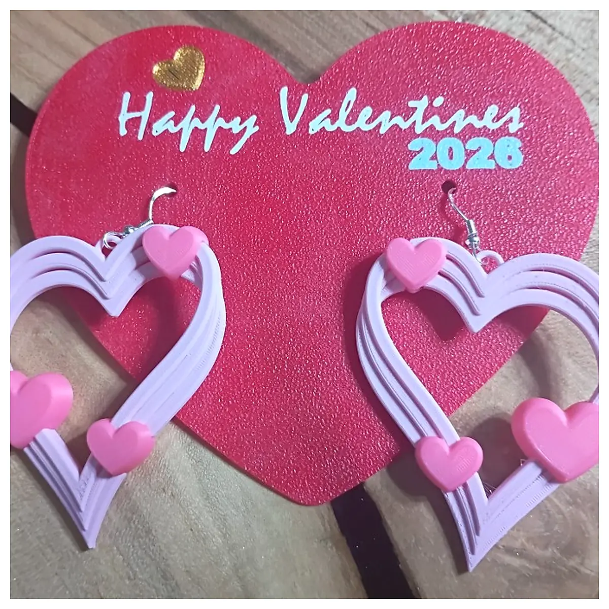 Couple Earring Card Anniversary Gift Romantic Card Love Card Her