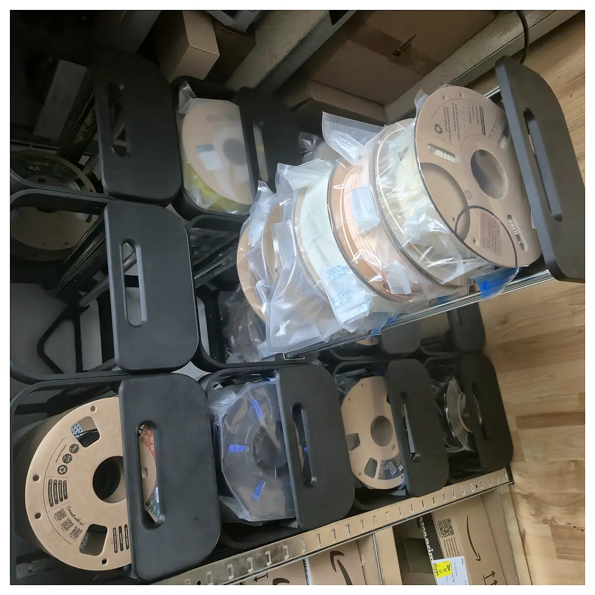 Modular Filament Storage System 25x25cm Customizable Parts Storage Organizer Space Solutions
